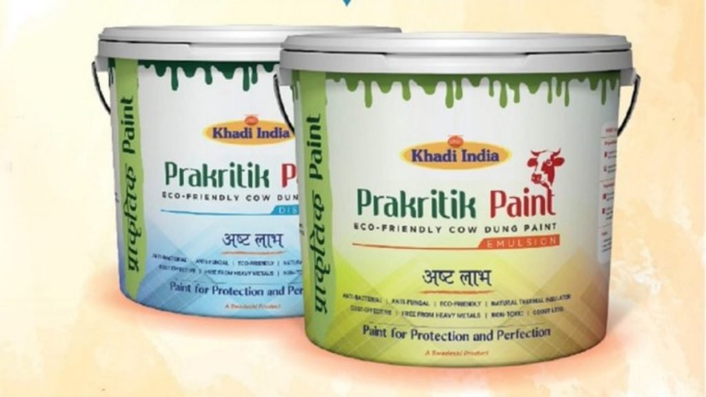 Gadkari launches Khadi Prakritik paint - India’s first cow dung paint - developed by KVIC -India press release