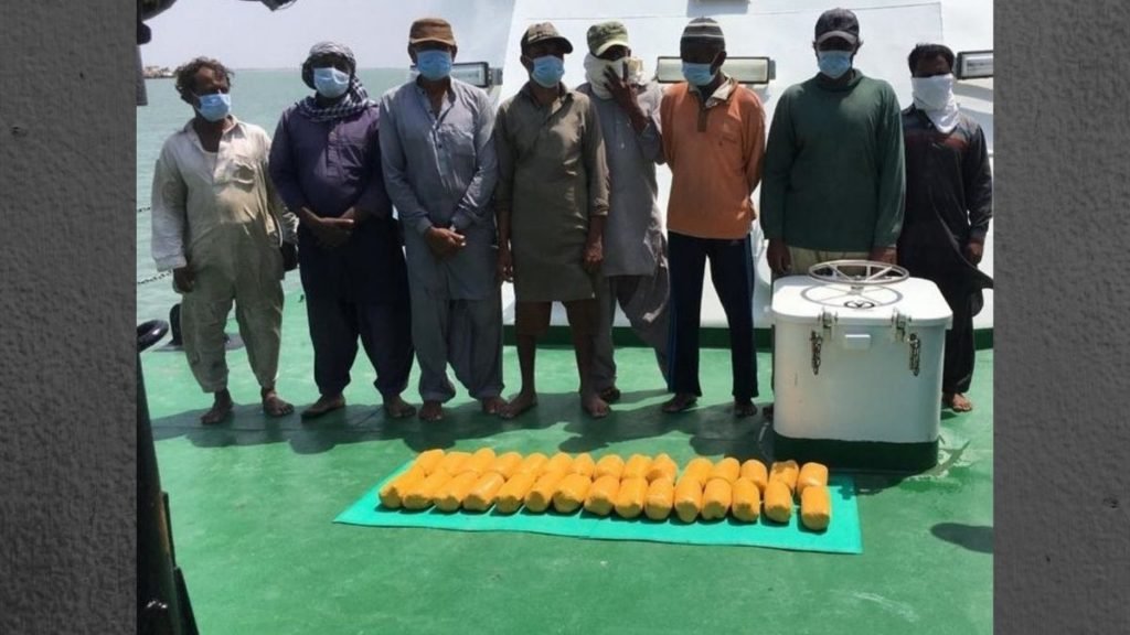Indian Coast Guard apprehends Pakistani boat with 30 kgs of heroin off Jakhau, Gujarat 