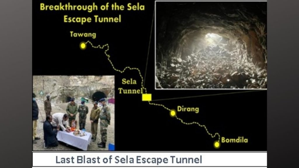 The last blast of Sela Tunnel’s escape tube was conducted by DG Border Roads through video conferencing 