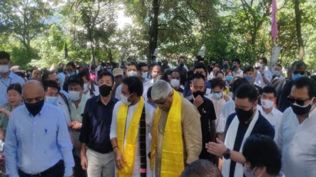 Shri G. Kishan Reddy lays the foundation stone for the development of Parshuram Kund in Arunachal Pradesh