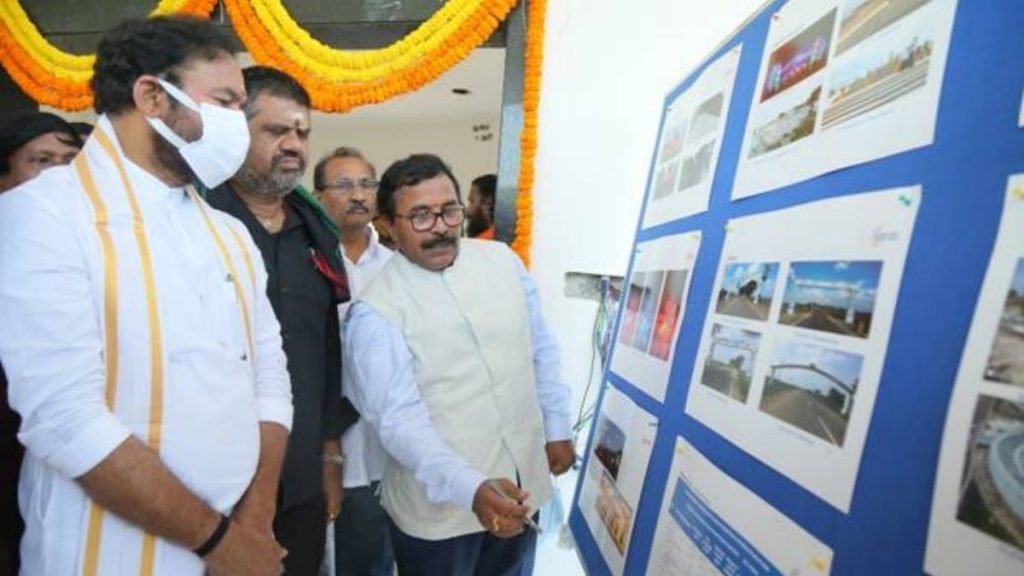 Union Minister Shri G Kishan Reddy reviews the various tourism projects funded by the Government of India in Visakhapatnam