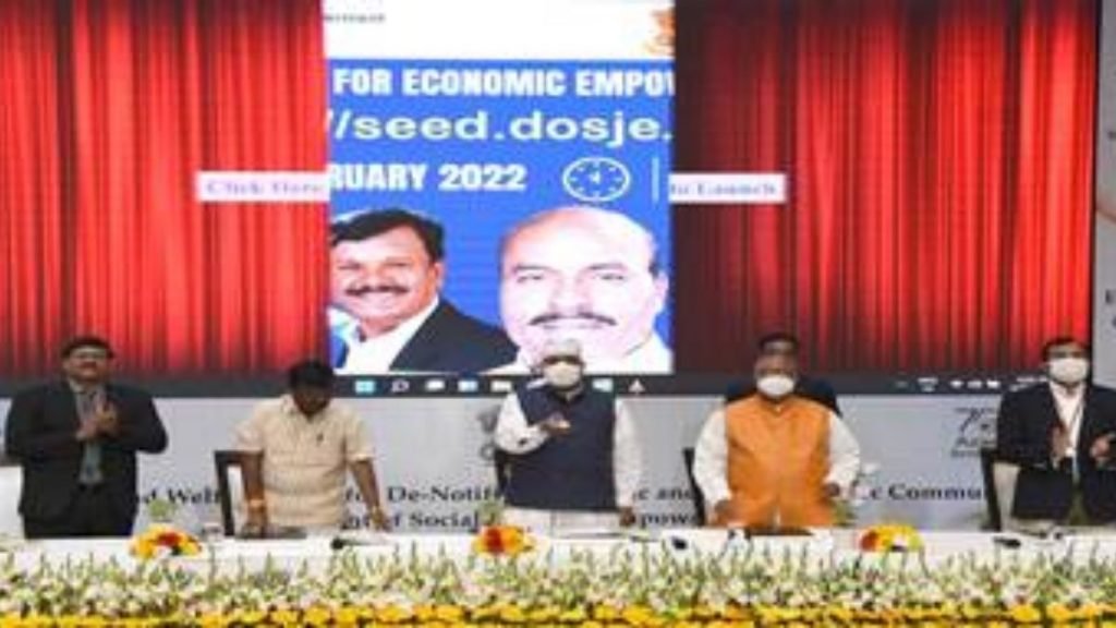 Union Minister for Social Justice and Empowerment Dr Virendra Kumar launches a Scheme for Economic Empowerment of DNTs (SEED)