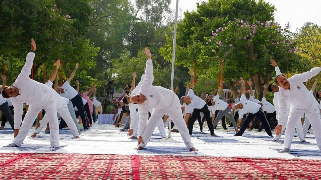 Shri Rajnath Singh attends the International Yoga Day countdown event organised by MoD in New Delhi