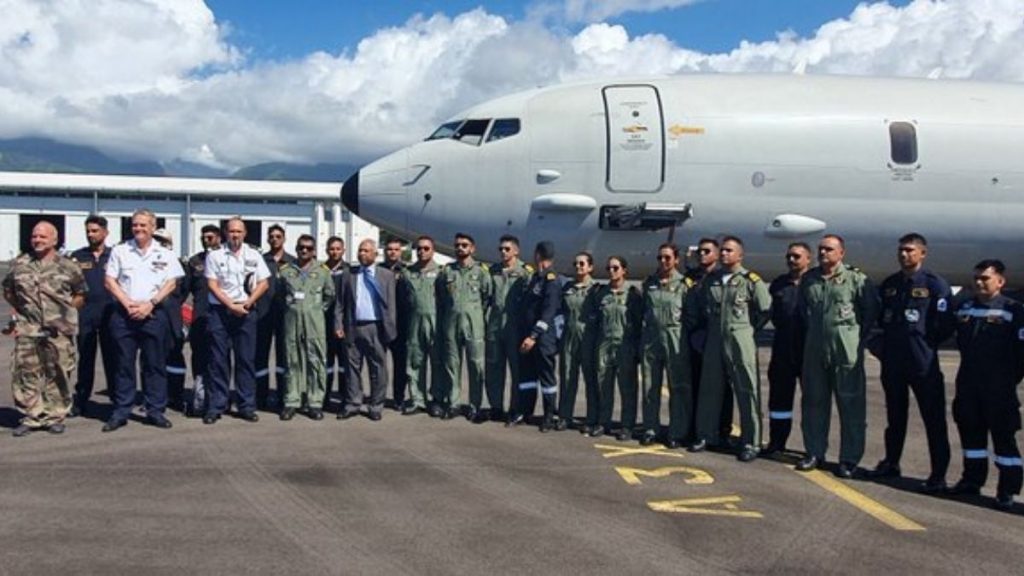 HON'BLE RAKSHA MANTRI ONBOARD INDIAN NAVY'S P8I AIRCRAFT