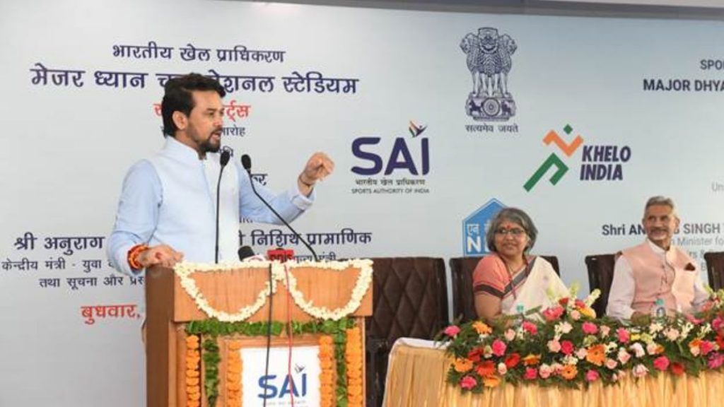 Dr S Jaishankar and Shri Anurag Thakur inaugurate first-ever SAI Squash Courts at the Major Dhyanchand Stadium